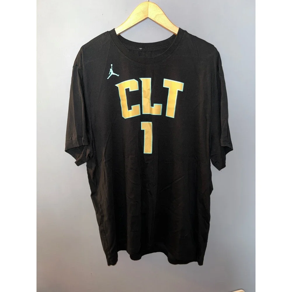 Jordan Charlotte Hornets LaMelo Ball CLT 1 NBA T-Shirt Black 3XL